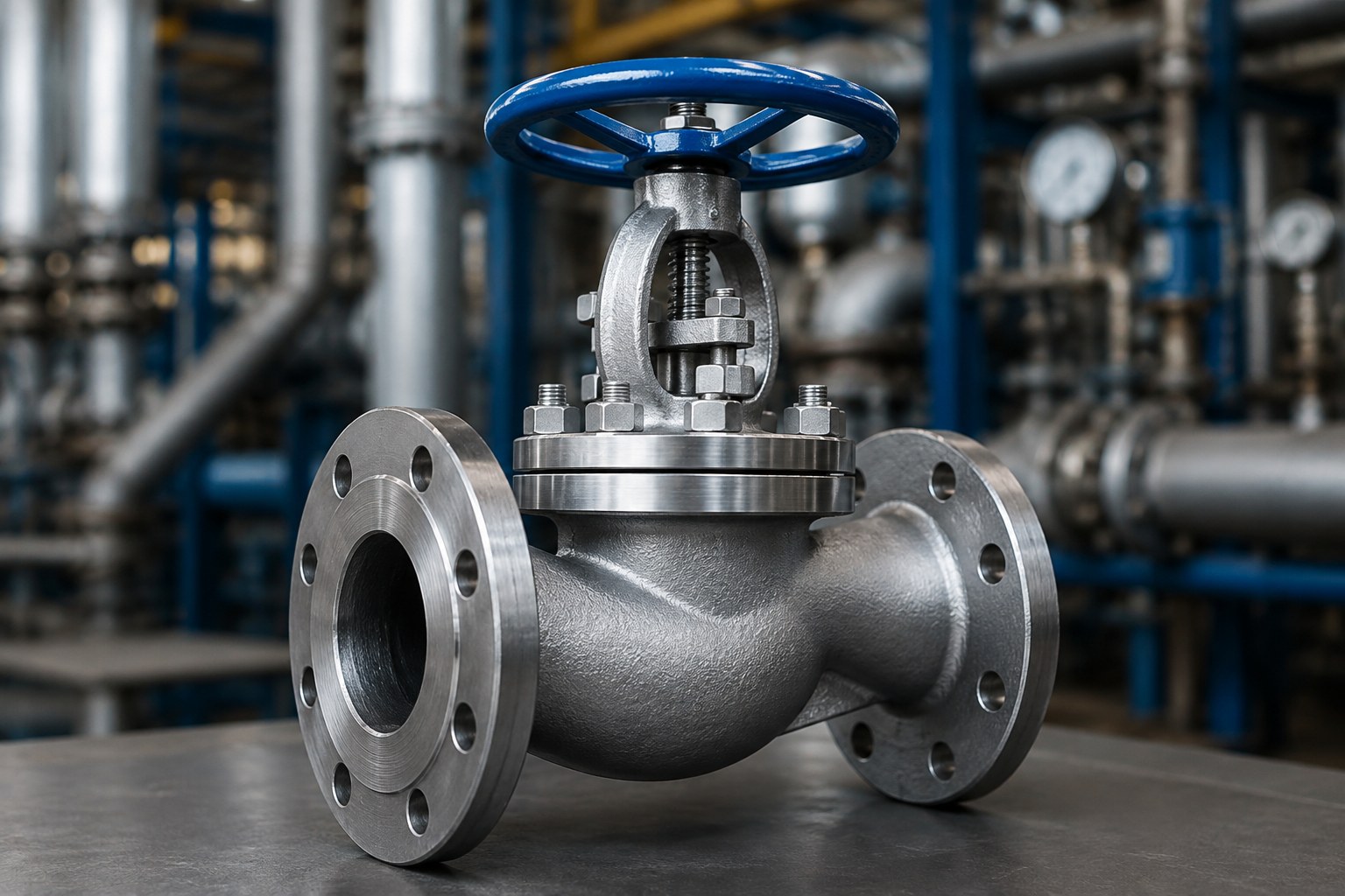 Saiba como escolher válvula globo para uso industrial considerando pressão, temperatura, fluido, vedação, material e controle de vazão